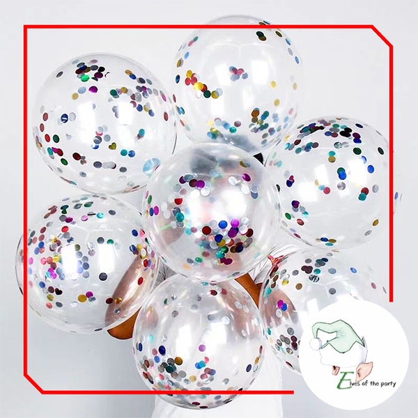 12" Confetti Balloons (5pcs)