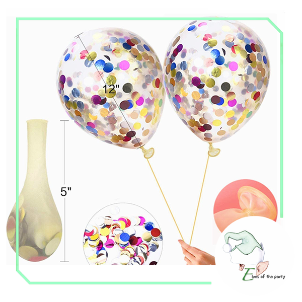 12" Confetti Balloons (5pcs)