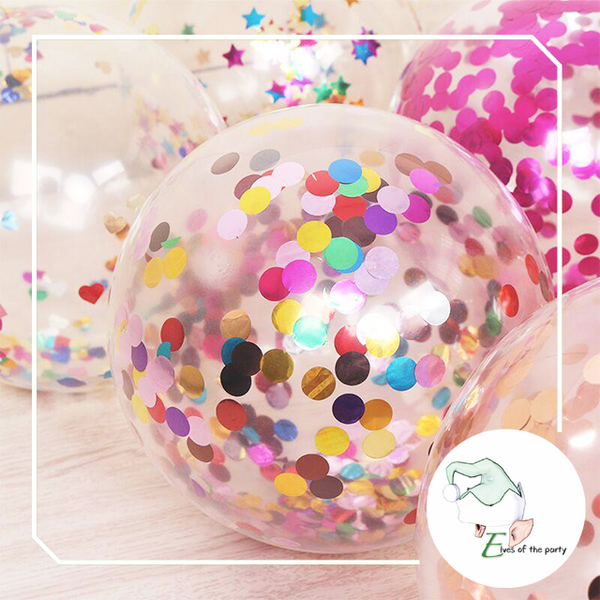 12" Confetti Balloons (5pcs)