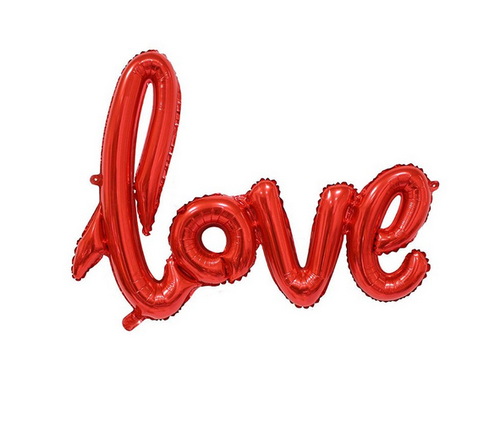 Foil Balloons : "LOVE" Valentine Metallic Balloon