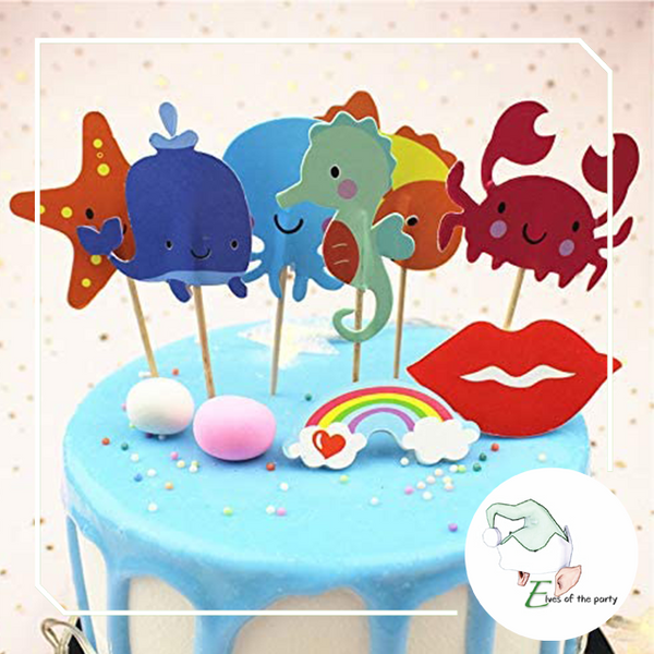 24pc Cupcake Toppers : Dinosaur / Outer Space / Paw Patrol / PJ Masks / Peppa Pig / Under the Sea