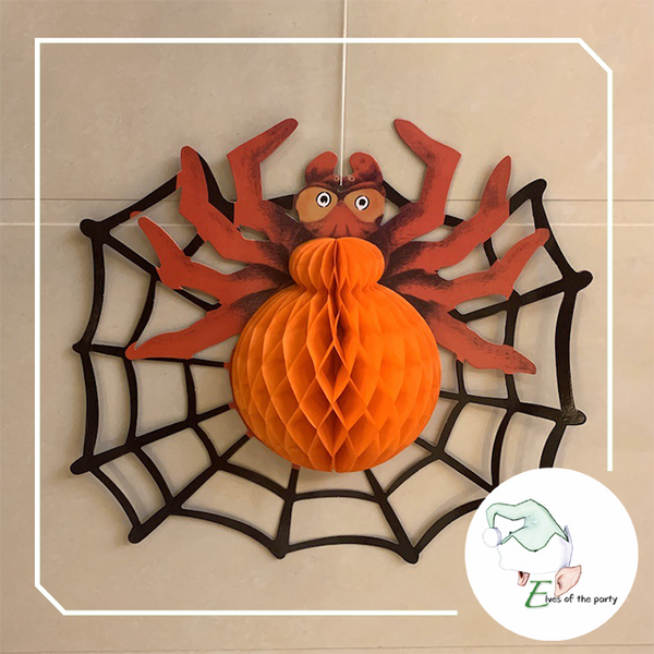 Halloween Decor: Boo Ghost / Spider and Bat Honeycomb Lantern